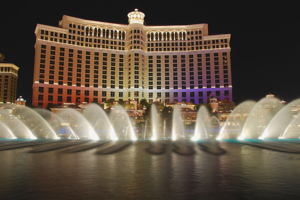 Dancing fountains at Bellagio in Las Vegas